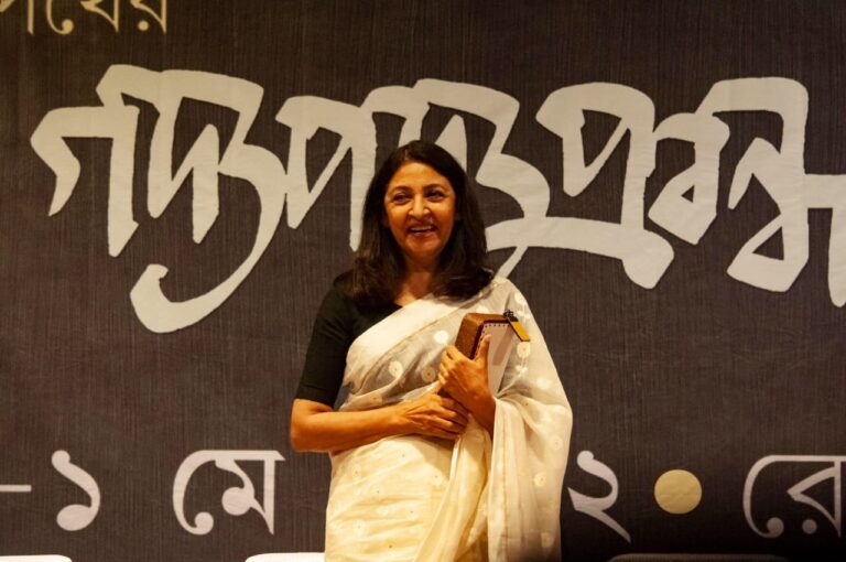 Dipti Naval in a Godyopodyoprobondho Poetry Festival curated by Angshuman Kar