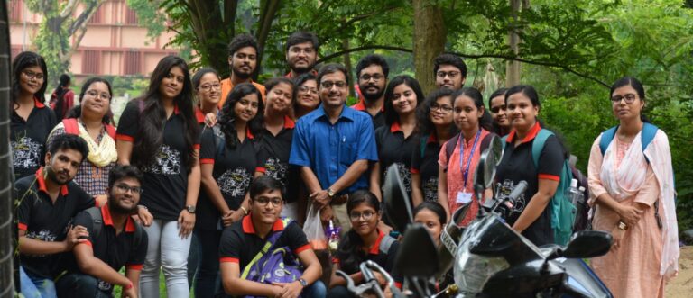 With students in the cultural fest of the uni